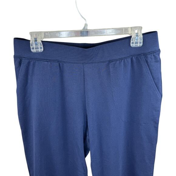 Denim & Co. Petite Easywear French Terry Pant Navy Medium PETITE NWOT Stretch - Picture 2 of 10
